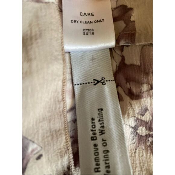 Eliot Fever Dream Silk Floral Scoop Neck Sleeveless Tank Top Purple Gray Size XS - Picture 5 of 5